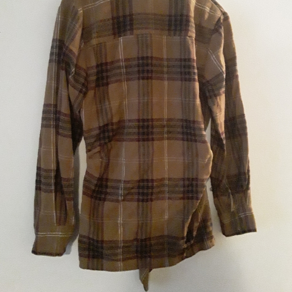 Hers&Mine Womens Plaid ButtonUp Shirt TieUp Waist - Picture 8 of 16